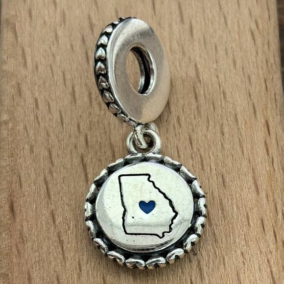 Pandora USA Chicago Map Charm Pendant, S925 Silver Bracelets - Picture 2 of 4